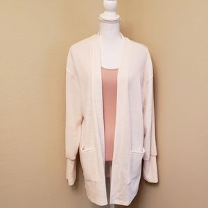 Sugar+Lips Off-White Long Cardigan